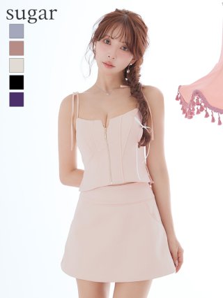 ROBE de FLEURS Glossy】ジップドレス - sugar