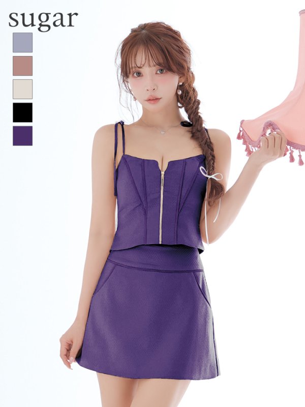 ロイヤルパープル　モデル：三上悠亜　身長：159cm　着用サイズ：Sサイズ