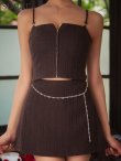 ブラウン　モデル：明日花キララ　身長162cm　着用サイズ：Sサイズ