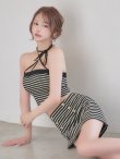  ブラックxベージュ モデル：れみれみ　身長：163cm　着用サイズ：Sサイズ