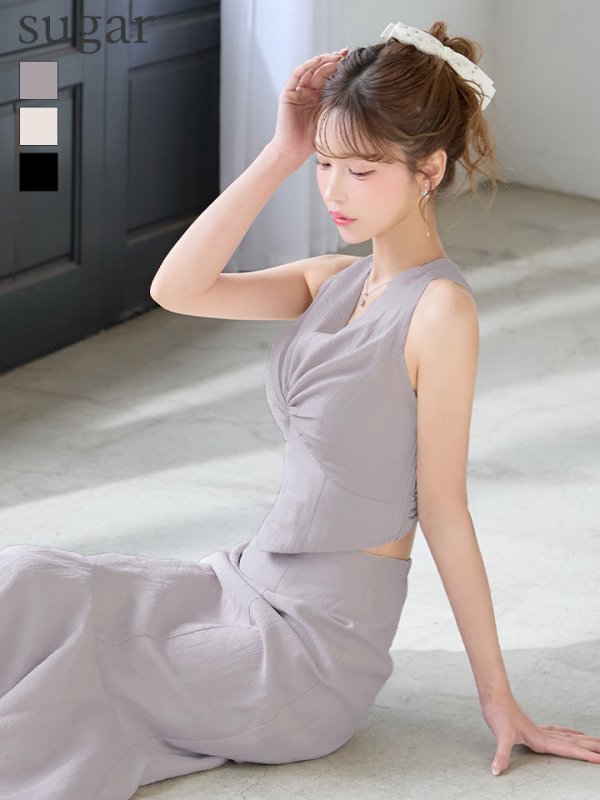 グレージュ　モデル：るりぴ　身長：165cm　着用サイズ：Sサイズ