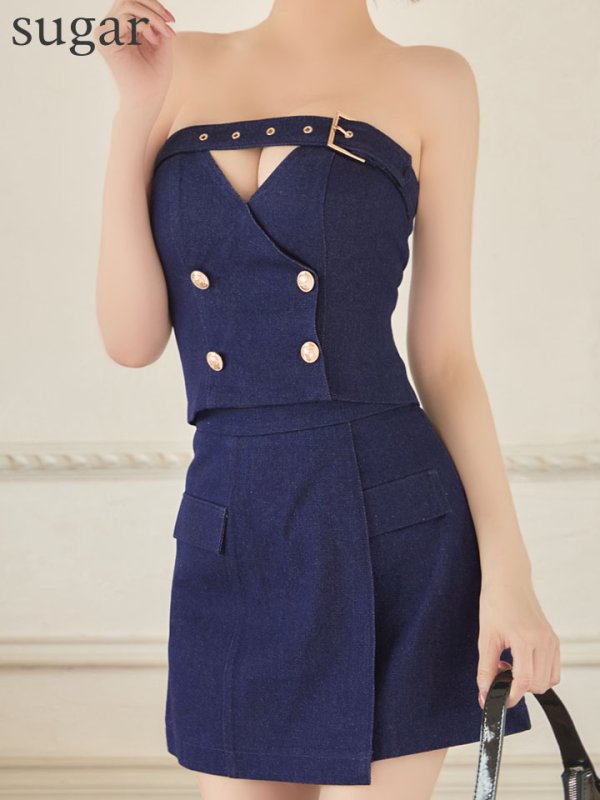 ブルー　モデル：れみれみ　身長：163cm　着用サイズ：Sサイズ