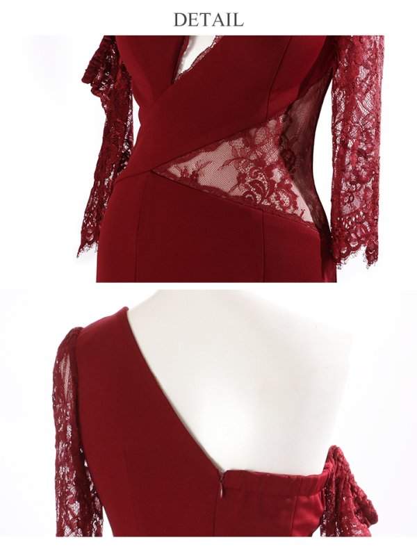 画像15: 【Miyu × GLAMOROUS by Andy COLLECTION 】ワンカラー/ バストカット/ストレッチ/ロングドレス /キャバドレス long[OF05] (15)