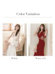 画像12: 【Miyu × GLAMOROUS by Andy COLLECTION 】ワンカラー/ バストカット/ストレッチ/ロングドレス /キャバドレス long[OF05] (12)