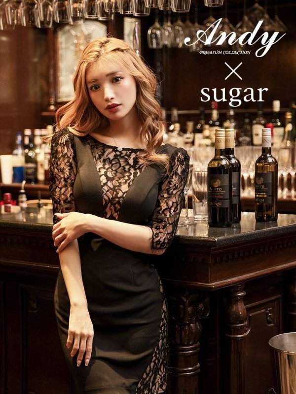 画像10: 【Miyu × GLAMOROUS by Andy 05 COLLECTION 03】七分袖/ 長袖/ 袖あり/ ストレッチ/ 切り替えデザイン/ タイト/ ミニドレス/ キャバドレス[FB03] (10)