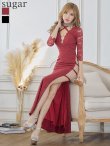 画像1: 【スプリングセール開催中！! 4月19日より順次発送予定】【GLAMOROUS ANDY Fashion Press 09 COLLECTION 04】総レース/ シアー/ 七分袖/ 長袖/ 袖あり/ Vネック/ ロングドレス/ キャバドレス long[OF05] (1)
