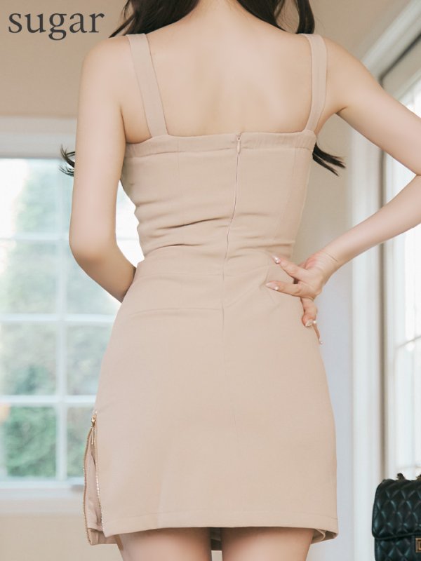 画像28: XSサイズあり【Andy GLAMOROUS/アンディグラマラス】バストベルト/ バストジッパー/ ゴールドバックル/ ノースリーブ/ タイト/ ミニドレス/ キャバドレス[OF05] (28)