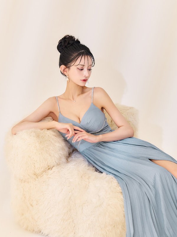 ブルー モデル:まおちゃる 身長:158cm 着用サイズ:Sサイズ