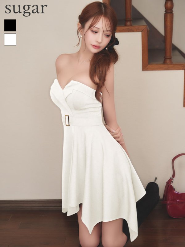 ホワイト　モデル：れみ　身長：163cm　着用サイズ：Sサイズ