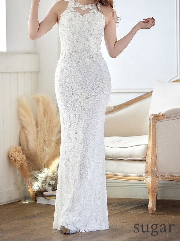 画像8: 【Lip line/リップライン】マーメイド/ アメスリ/ 総レース/ 刺繍レース/ タイト/ ロングドレス/ キャバドレス long[HC03] (8)