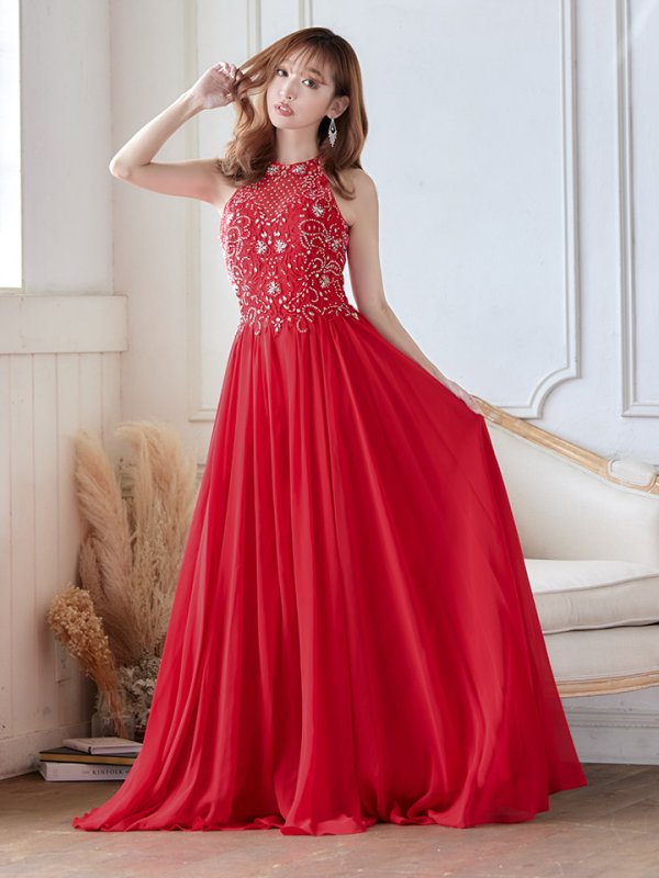 画像3: 【Lip line/リップライン】ビジュー/ アメスリ/ 刺繍レース/ シフォン/ ロングドレス/ キャバドレスlong[HC03] (3)