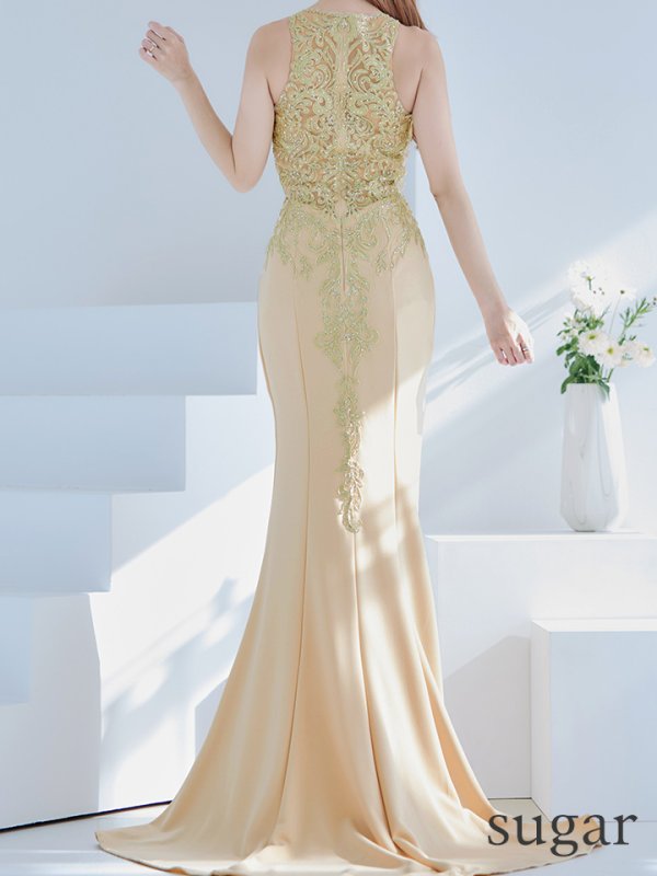 画像24: 【Lip line/リップライン】マーメイド/ ビジュー/ 刺繍/ ストレッチ/ スリット/ ロングドレス/ キャバドレス long[HC03] (24)