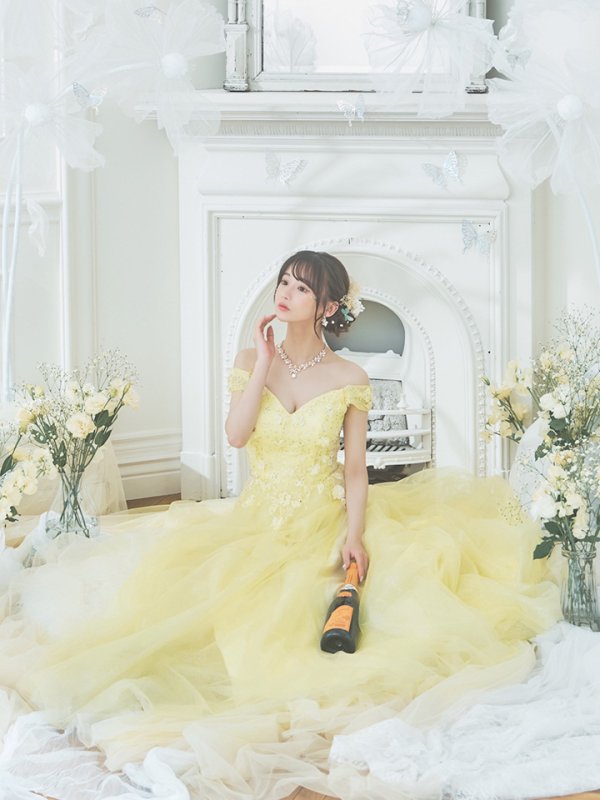 画像12: 【関西コレクション着用】【Lip line/リップライン】フラワー刺繍/ Aライン/ ラメ/ チュール/ ロングドレス/ キャバドレスlong[HC03] (12)