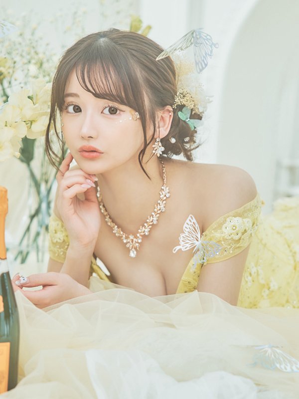 画像13: 【関西コレクション着用】【Lip line/リップライン】フラワー刺繍/ Aライン/ ラメ/ チュール/ ロングドレス/ キャバドレスlong[HC03] (13)