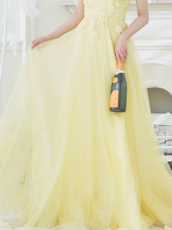 画像17: 【関西コレクション着用】【Lip line/リップライン】フラワー刺繍/ Aライン/ ラメ/ チュール/ ロングドレス/ キャバドレスlong[HC03] (17)