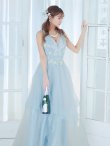 画像28: 【圓谷はく / 関西コレクション着用】【Lip line/リップライン】フラワー刺繍/ 2段フレア/ Aライン/ チュール/ プリンセス/ ロングドレス/ キャバドレスlong[HC03] (28)