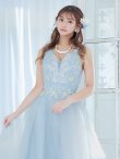 画像24: 【圓谷はく / 関西コレクション着用】【Lip line/リップライン】フラワー刺繍/ 2段フレア/ Aライン/ チュール/ プリンセス/ ロングドレス/ キャバドレスlong[HC03] (24)
