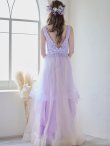 画像32: 【星野ティナ / 関西コレクション着用】【Lip line/リップライン】フラワー刺繍/ 2段フレア/ Aライン/ チュール/ プリンセス/ ロングドレス/ キャバドレスlong[HC03] (32)