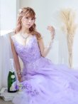 画像8: 【関西コレクション着用】【Lip line/リップライン】フラワー刺繍/ Vネック/ Aライン/ ノースリーブ/ プリンセス/ フレア/ ロングドレス/ キャバドレス long[HC03] (8)