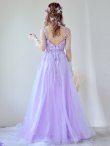 画像11: 【関西コレクション着用】【Lip line/リップライン】フラワー刺繍/ Vネック/ Aライン/ ノースリーブ/ プリンセス/ フレア/ ロングドレス/ キャバドレス long[HC03] (11)