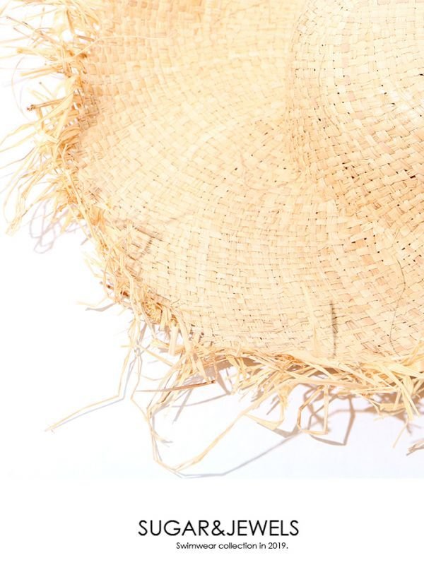 画像3: 【即日発送】【ビキニ】【水着小物：帽子】麦わらフリンジストローハット [YMT] (3)