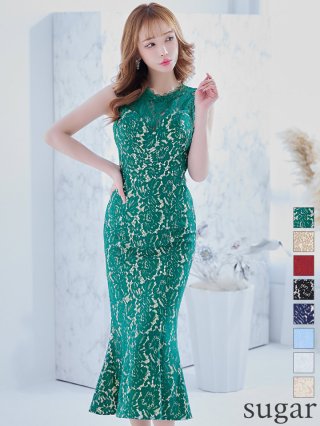 ロングドレス【タイト】：グリーン(緑)｜キャバドレス・ミニドレス通販