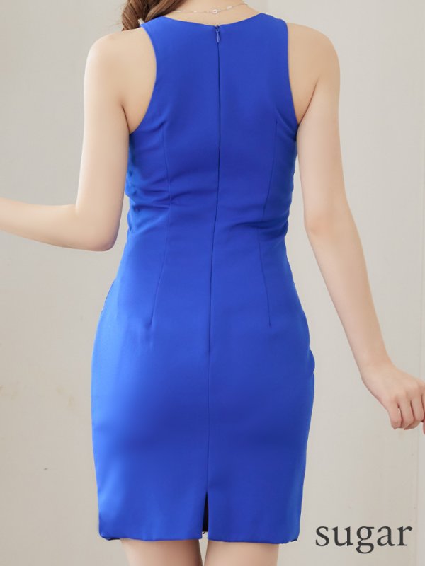 画像18: 【Lip line/リップライン】ビジュー/ スパンコール/ 刺繍レース/ 切り替えデザイン/ Vネック/ タイト/ ミニドレス/ キャバドレス[HC03] (18)