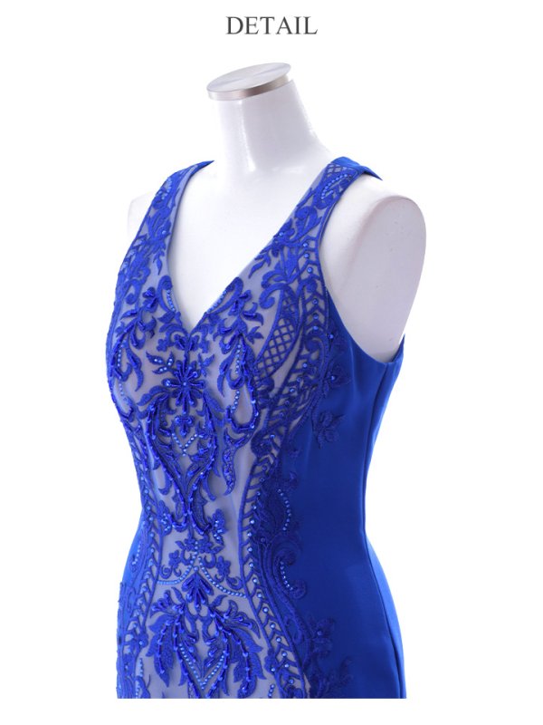 画像21: 【Lip line/リップライン】ビジュー/ スパンコール/ 刺繍レース/ 切り替えデザイン/ Vネック/ タイト/ ミニドレス/ キャバドレス[HC03] (21)