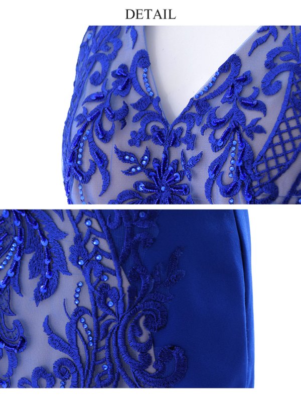 画像22: 【Lip line/リップライン】ビジュー/ スパンコール/ 刺繍レース/ 切り替えデザイン/ Vネック/ タイト/ ミニドレス/ キャバドレス[HC03] (22)