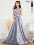 画像1: 【Lip line/リップライン】ビーズ刺繍/ Aライン/ シアー/ ラメ/ ロングドレス / キャバドレスlong[HC03] (1)