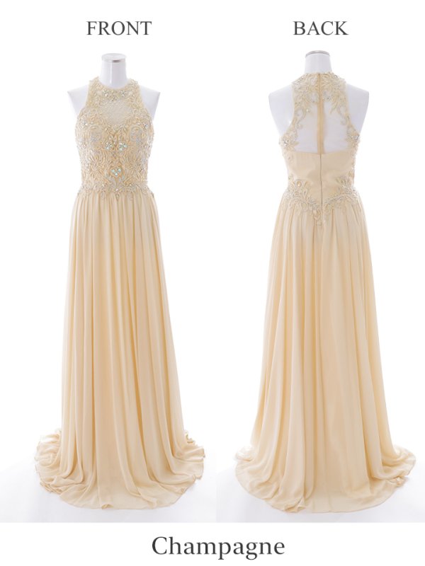 画像19: 【Lip line/リップライン】ビジュー/ アメスリ/ 刺繍レース/ シフォン/ ロングドレス/ キャバドレスlong[HC03] (19)