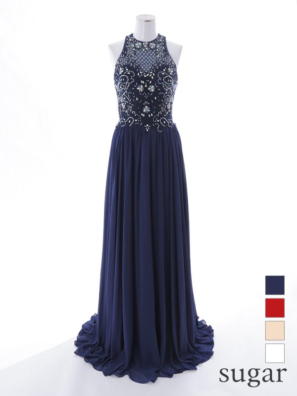 画像17: 【Lip line/リップライン】ビジュー/ アメスリ/ 刺繍レース/ シフォン/ ロングドレス/ キャバドレスlong[HC03] (17)