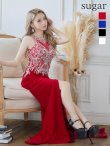 画像1: 【Lip line/リップライン】マーメイド/ ビジュー/ 刺繍/ ストレッチ/ スリット/ ロングドレス/ キャバドレス long[HC03] (1)