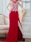画像8: 【Lip line/リップライン】マーメイド/ ビジュー/ 刺繍/ ストレッチ/ スリット/ ロングドレス/ キャバドレス long[HC03] (8)