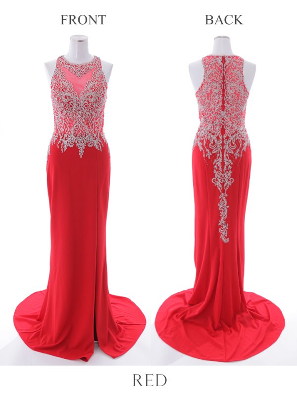 画像31: 【Lip line/リップライン】マーメイド/ ビジュー/ 刺繍/ ストレッチ/ スリット/ ロングドレス/ キャバドレス long[HC03] (31)