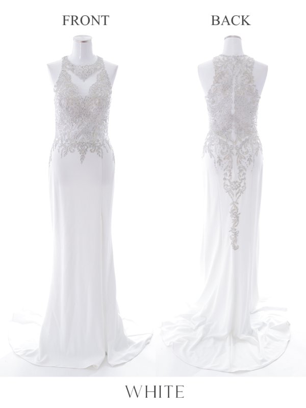 画像32: 【Lip line/リップライン】マーメイド/ ビジュー/ 刺繍/ ストレッチ/ スリット/ ロングドレス/ キャバドレス long[HC03] (32)