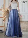 画像10: 【Lip line/リップライン】ビーズ刺繍/ Aライン/ アメスリ/ チュール/ ロングドレス / キャバドレスlong[HC03] (10)