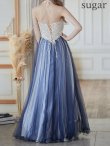 画像11: 【Lip line/リップライン】ビーズ刺繍/ Aライン/ アメスリ/ チュール/ ロングドレス / キャバドレスlong[HC03] (11)