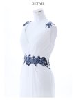 画像14: 【Lip line/リップライン】フラワー刺繍/ チュール/ ギャザー/ スピンドル/ ロングドレス/ キャバドレス long[HC03] (14)