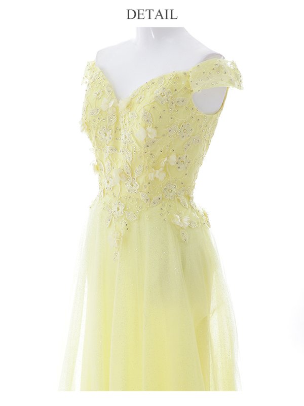 画像23: 【Lip line/リップライン】フラワー刺繍/ Aライン/ ラメ/ チュール/ ロングドレス/ キャバドレスlong[HC03] (23)