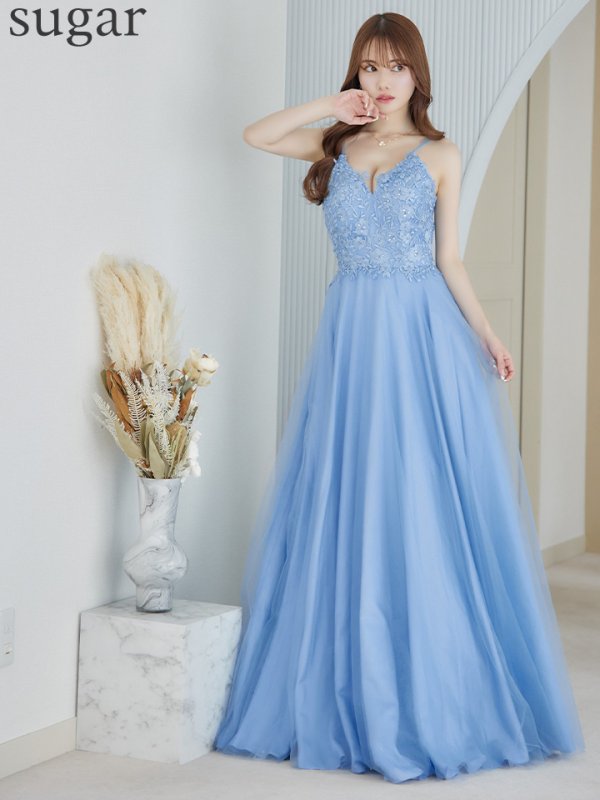 画像15: 【関西コレクション着用】【Lip line/リップライン】デザイン刺繍レース/ スピンドル/ メッシュ切り替え/ Aライン/ ロングドレス/ キャバドレス long[HC03] (15)