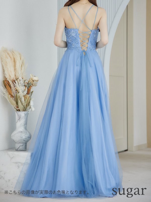 画像17: 【関西コレクション着用】【Lip line/リップライン】デザイン刺繍レース/ スピンドル/ メッシュ切り替え/ Aライン/ ロングドレス/ キャバドレス long[HC03] (17)