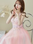 画像35: 【圓谷はく / 関西コレクション着用】【Lip line/リップライン】フラワー刺繍/ 2段フレア/ Aライン/ チュール/ プリンセス/ ロングドレス/ キャバドレスlong[HC03] (35)