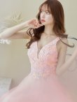 画像36: 【圓谷はく / 関西コレクション着用】【Lip line/リップライン】フラワー刺繍/ 2段フレア/ Aライン/ チュール/ プリンセス/ ロングドレス/ キャバドレスlong[HC03] (36)