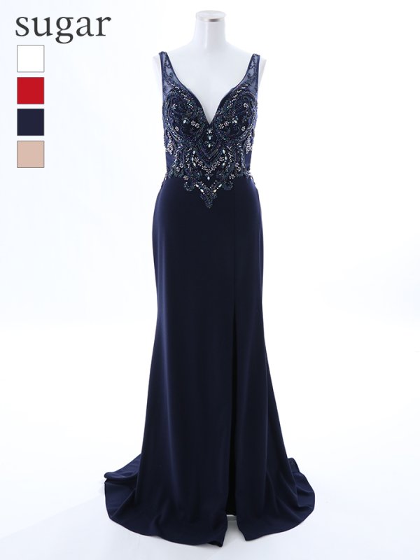 画像12: 【Lip line/リップライン】カットアウト/ ビジュー/ ストレッチ/ ノースリーブ/ タイト/ ロングドレス/ キャバドレス long[HC03] (12)