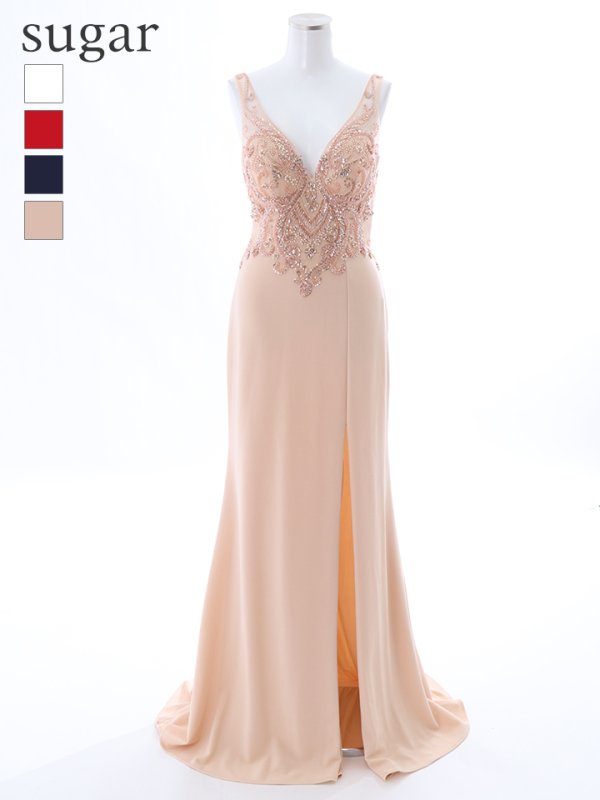 画像15: 【Lip line/リップライン】カットアウト/ ビジュー/ ストレッチ/ ノースリーブ/ タイト/ ロングドレス/ キャバドレス long[HC03] (15)