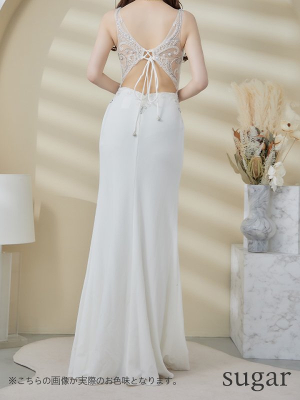 画像9: 【Lip line/リップライン】カットアウト/ ビジュー/ ストレッチ/ ノースリーブ/ タイト/ ロングドレス/ キャバドレス long[HC03] (9)