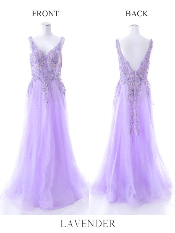 画像24: 【関西コレクション着用】【Lip line/リップライン】フラワー刺繍/ Vネック/ Aライン/ ノースリーブ/ プリンセス/ フレア/ ロングドレス/ キャバドレス long[HC03] (24)