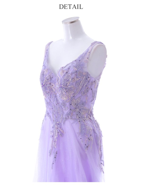 画像25: 【関西コレクション着用】【Lip line/リップライン】フラワー刺繍/ Vネック/ Aライン/ ノースリーブ/ プリンセス/ フレア/ ロングドレス/ キャバドレス long[HC03] (25)