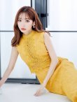画像46: Lサイズあり【VANESSA HEART / ヴァネッサハート】【OF05】フラワーレース/ ノースリーブ/ ウエストシアー/ マーメイド/ ミディアム丈/ ミモレ丈/ ミディアムドレス/ キャバドレス (46)